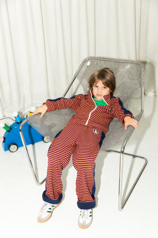 Pantalon de tracksuit évolutif 70's bordeaux
