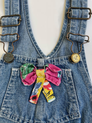 Denim overalls with bow details - 2 years