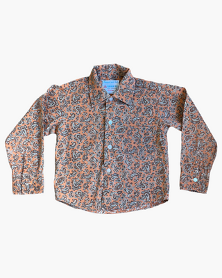 60's printed cotton shirt - 2 years