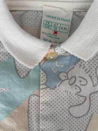 Chemise pastel "I Like Tennis"  - 6 mois