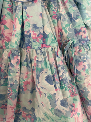 Robe 90's imprimé à fleurs col pétales - 18 mois