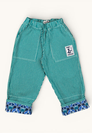 Ensemble Workwear veste et pantalon vert et bleu