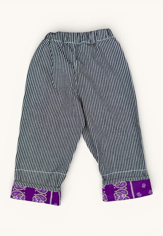 Ensemble Workwear veste et pantalon noir et violet