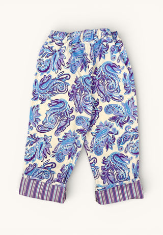 Growing pants Purple Paisley