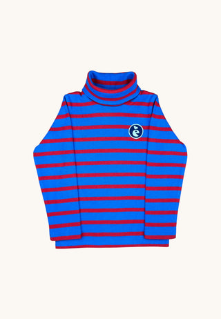 Col roulé rayé Bleu et Rouge