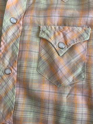 Chemise pastel 70's cowboy à carreaux - 6 ans