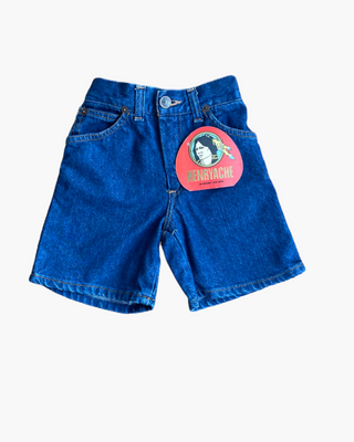 Long Beach patch denim shorts