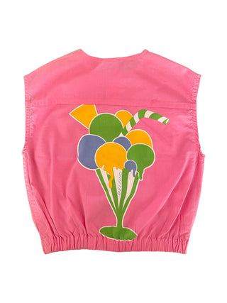 Pink Ice Cream sleeveless jacket - 2 years, 3 years