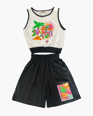 Ensemble top et short oversize avec Patch "Super Fun" - 6 ans